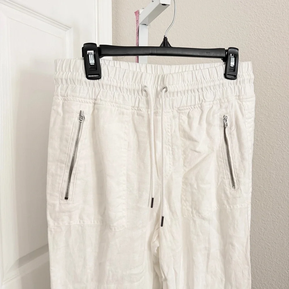 Athleta White Drawstring Jogger Pants - Picture 4 of 7